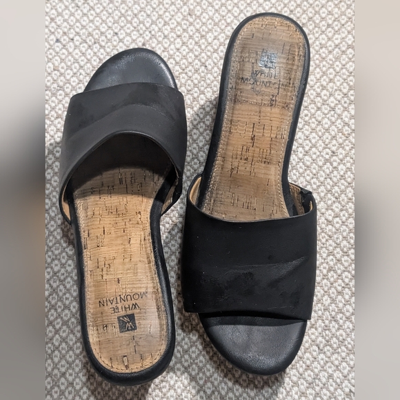 White Mountain Black Cork Wedges - Picture 3 of 8